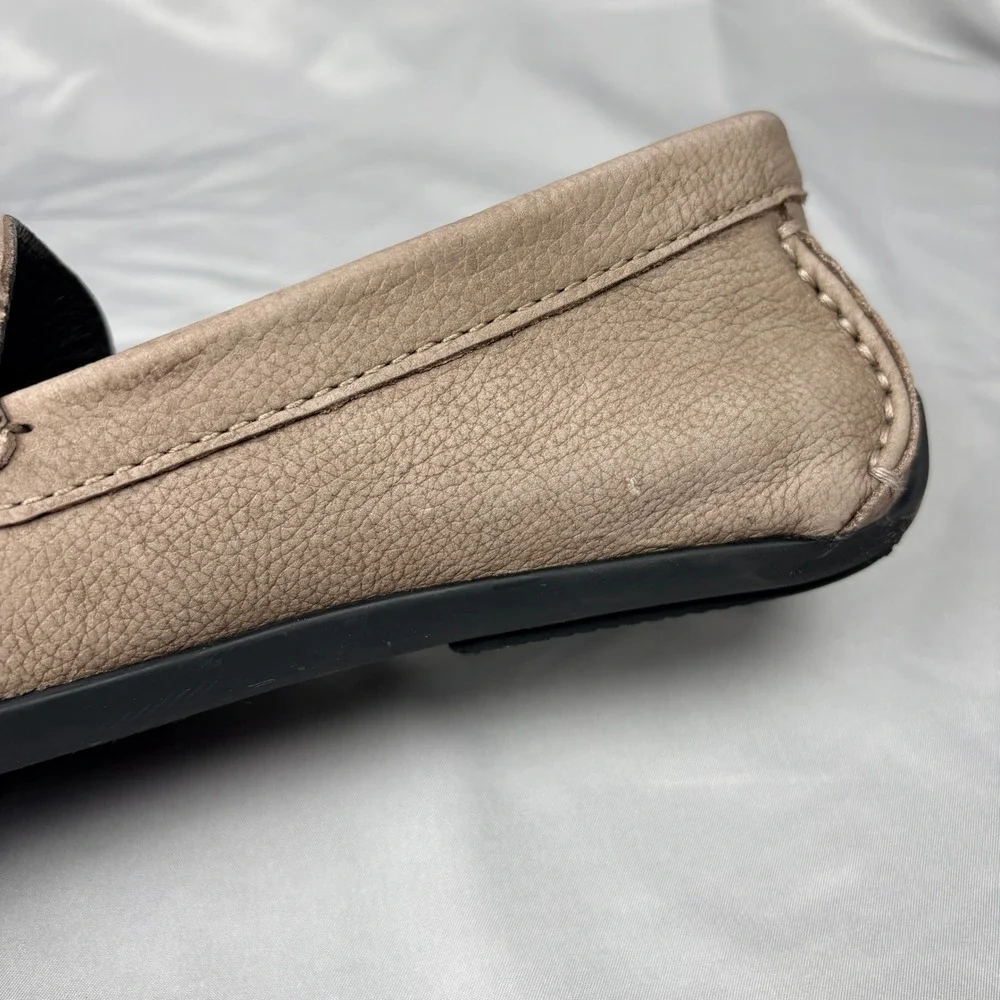 Marc Joseph New York Mens Leather Loafers Taupe Tan Brazil Moccasins Size 10